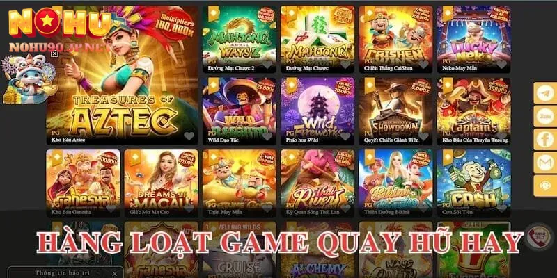 Giao diện game nổ hũ tại Nohu90 sống động, dễ thao tác